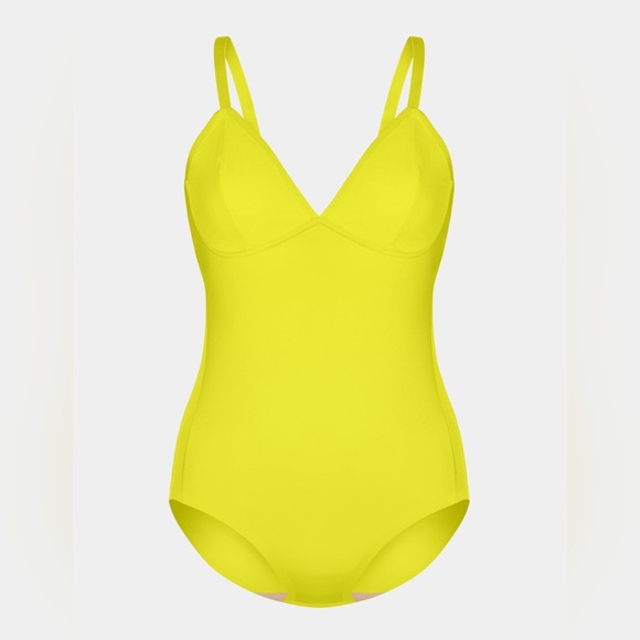 Knix Mesh Deep-V Bodysuit in Citron XL NWT - Picture 5 of 11